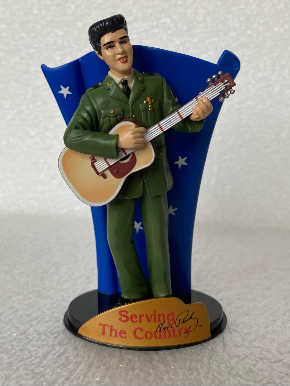 Elvis Presley TREVCO 2003 Christmas Ornament Or Figurine Serving The Country